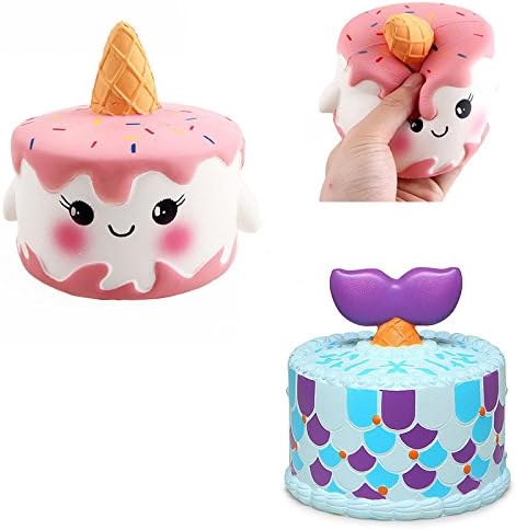 Kawaii Anti Stress Squishy Toys Cute Whale Cake Squishies Slow Rising Cream Scented Soft Squeeze Toy
