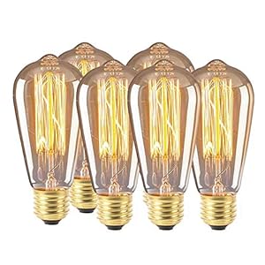 Zorara E27 ST64 Edison gloeilamp, 3 stuks Edison Vintage gloeilampen, 4W 220V dimbare Edison LED-lamp, warm wit antieke…