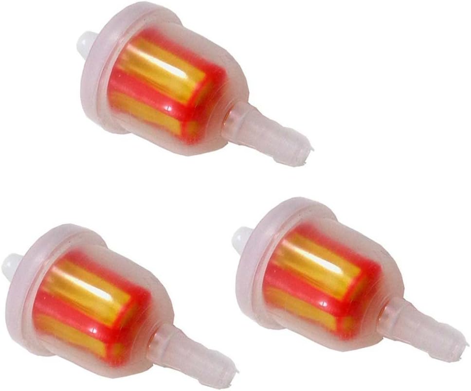 OxoxO 3pcs Gas Fuel Filter Compatible with 50cc 70cc 90cc 110cc 125cc Go Kart Moped Scooter Dirt Bike ATV Quad TaoTao SUNL Roketa