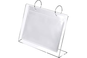 HARHANA 3x5 Index Card Holder, Plastic Acrylic Index Card Display Holder for Flash Cards
