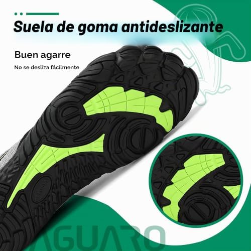 Hombre Mujer Zapatillas Barefoot Minimalistas Calzado de Training Ligeras Cmodas para Caminar Senderismo Ciclismo Trail Running Trekking Playa Agua, Gris Nube, 42 EU