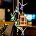 KUAHAIHINTERAL Solar Wind Chime Outdoor Mobiles Led Solar Powered Wind Chimes for Home/Party/Yard/Mother Day Yard Decoration Gifts (Style A)