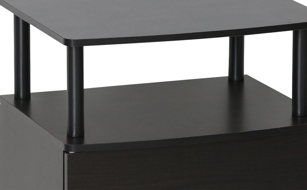 FURINNO Jaya End Table, One, Black Wood: Furniture & Decor
