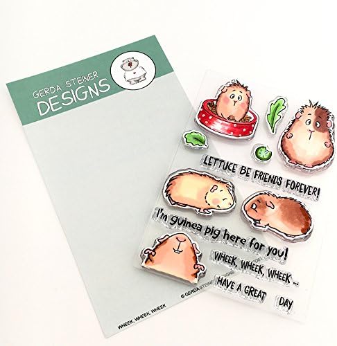 Wheek, wheek, wheek... Guinea Pig 4x6 Inch Clear Stamp Set