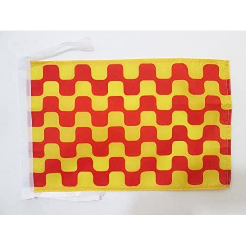 AZ FLAG - Tarragona Flag - 18'' x 12'' - 100% Polyester city of Tarragona Small Banner with Two Cords - Fade Resistant - Vivid Colors - 18x12 in - 45x30 Cm — image 1
