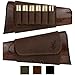 BRONZEDOG Buttstock Ammo Holder Shotgun Shell Pouch 12 (16) Ga 7.62 Cal Adjustable Rifle Stock Cartridge Hunting Accessories (Brown 12 Gauge)