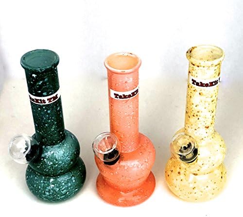 Power Bubbles USA Stock Colorful Glass Breathtaking 6" Vase Water Bowl