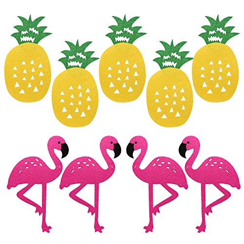 image for Hysagtek 3 Sets Hawaiian Tropical Party Garland, Flamingo Pineapple Tr