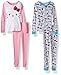 Hello Kitty Girls' Big 4Pc Cotton Sleepwear Set with Doorknob Hanger, Multi, 10
