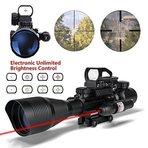 Buy Aipa AR15 412x50EG Dual illuminated Optics with Holographic 4 Reticle Red and Green Dot for