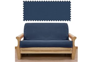 SLIPCOVERSHOP Solid Navy Futon Cover Full 408