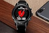 LEMFO LEM5 Smart Watch Android 5.1 MTK6580 Quad Core 1GB/8GB 3G WIFI GPS Heart Rate Monitor Cell Phone Smartwatch for Anrioid iOS (Black)
