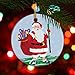 ChalkTalkSPORTS Field Hockey Round Ceramic Ornament | Field Hockey Santa