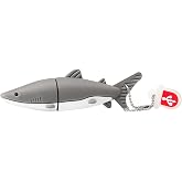 USB Flash Drive 32GB Cute Grey Shark Shaped USB Drive Thumb Drives USB 2.0 Memory Stick for External Data Storage