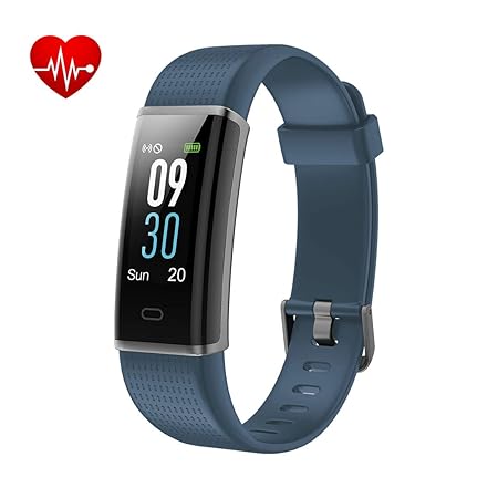 Yuanguo Fitness Armband mit Pulsmesser Fitness Tracker Wasserdicht IP68 Armbanduhr Aktivitätstracker Schrittzähler Kalorienzä