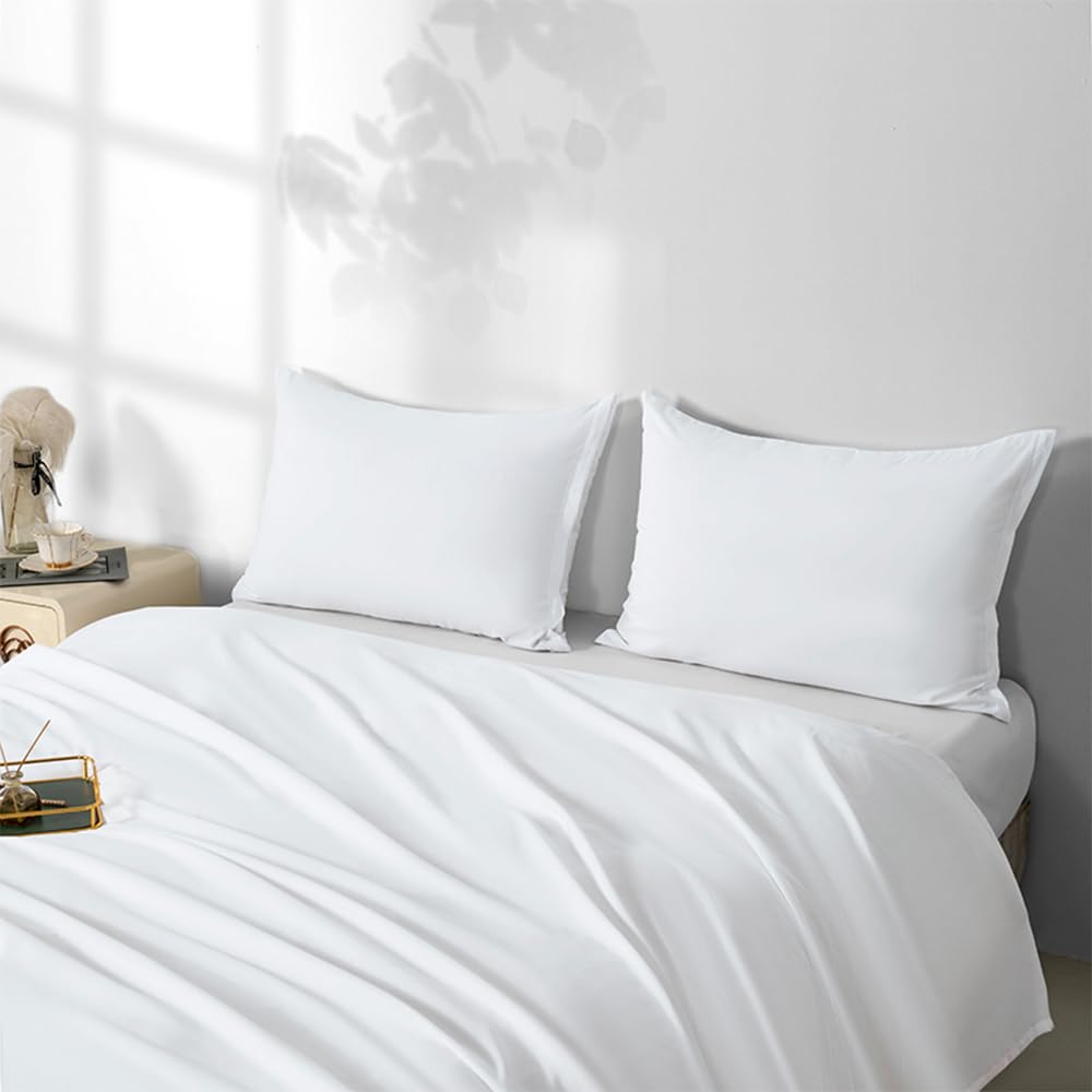 Photo 1 of 2 Pack Microfiber Zipper Pillowcases, Soft Comfortable Not Shrink White Pillow Case, Standard Pillow Cases Set of 2 (20x26 Inches)