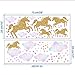 [2 PCS] Unicorn Wall Decals, Romantic Unicorn Wall Stickers Girls Bedroom, Unicorn Wall Stickers Decorations, Wall Decor with Clouds