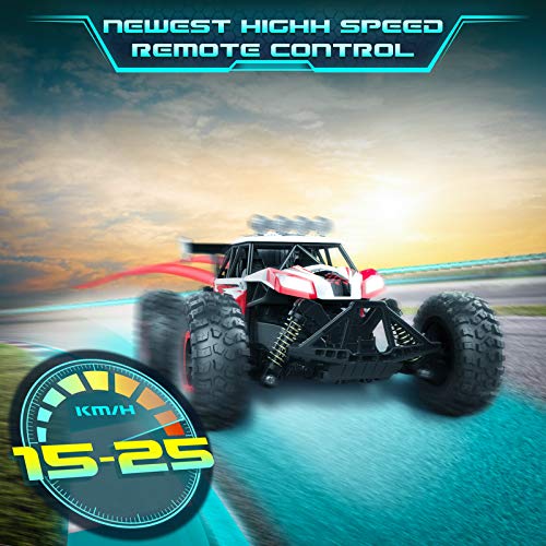 RC Car, SPESXFUN 2021 Newest 1:14 Scale High Speed Remote Control Car, 2.4Ghz Off Road RC Trucks with Two Rechargeable Batteries, Electric Toy Car for All Adults & Kids