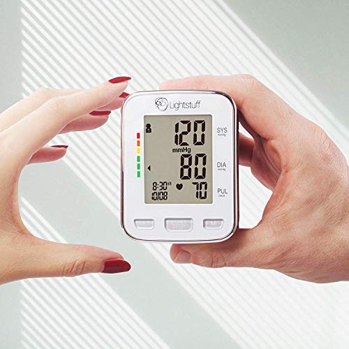 Lightstuff Easy Digital Blood Pressure Monitor: FDA-Approved, Portable Wrist-Cuff for Dependable, Painless BP Monitoring at Home