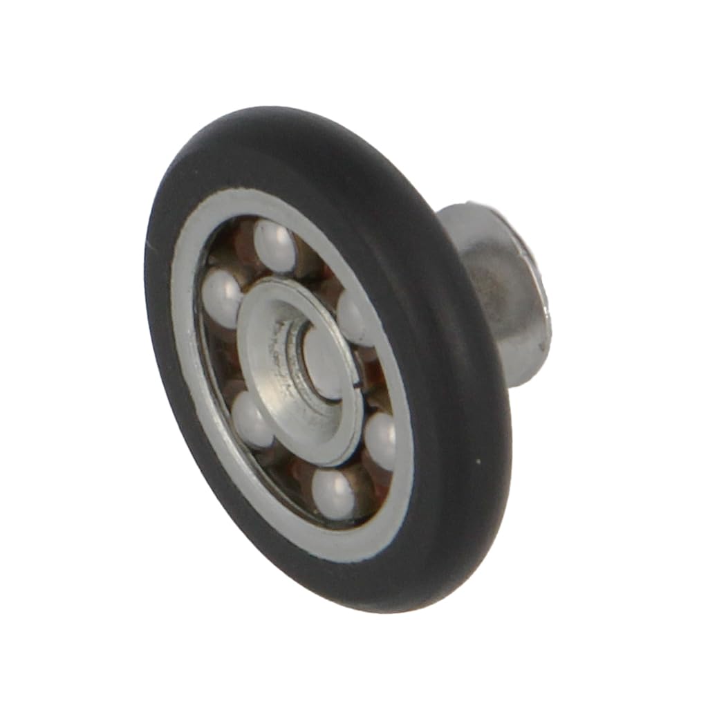 Amig - Shower Screen Bearing Set | Ø20 mm Bulkhead Bearing | Black Polyamide | Smooth Sliding Door Operation | Easy Installation | Black/White, Polyamide