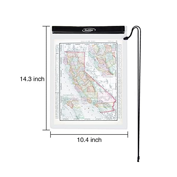 Mudder-Waterproof-Case-Bag-Pouch-for-Map-iPad-Camera-and-Phone-Transparent-4-Pack