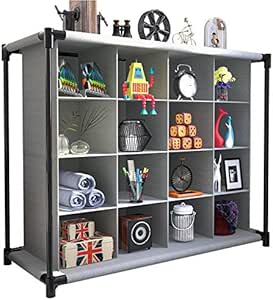 Shoe estante organizador estante no tejida 16 Rejillas de zapatos