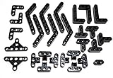 LEGO Technic angular bent beam / lever/ cross block set black (28 pieces)
