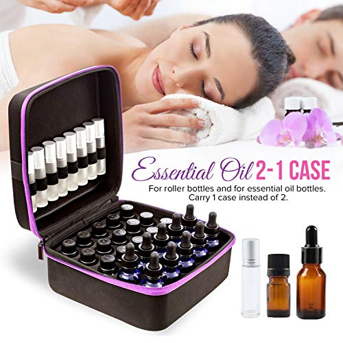 image for MP Essential Oil Carrying Case/Roller Bottle Organizer - Storage for 2