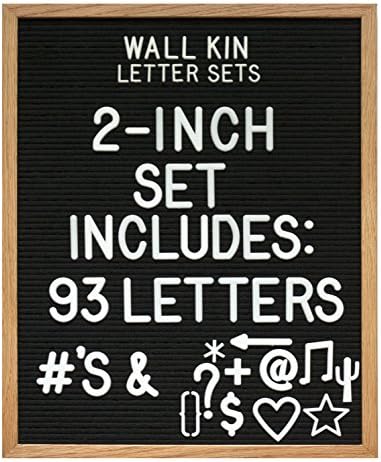 Premium 2-Inch White Sans Letter Set for Felt Letter Boards, Includes 93 Letters, Numbers and Symbols