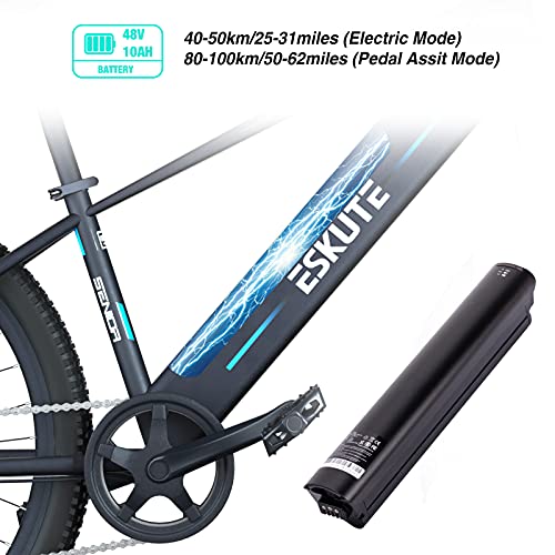 ESKUTE Netuno 27,5" Elektrische Mountainbike, Bafang Achtermotor 250W, 36V 14,5Ah SAMSUNG Batterij, Shimano 7 Versnellingen, Maximale Snelheid tot 25 km/u - Image 4