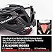 VICTGOAL Bike Helmet for Men Women with Safety Led Back Light Detachable Magnetic Goggles Visor Mountain & Road Bicycle Helmets Adjustable Adult Cycling Helmets (New Black)