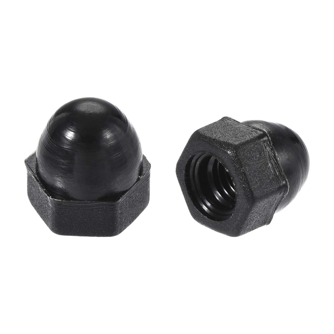 Sourcingmap M3 Female Thread Nylon Hex Domed Cap Acorn Nut Black 100pcs
