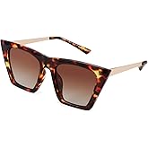 FEISEDY Vintage Polarized Square Cat Eye Sunglasses Women Trendy Fashion Cateye Polarized Sunglasses B2692