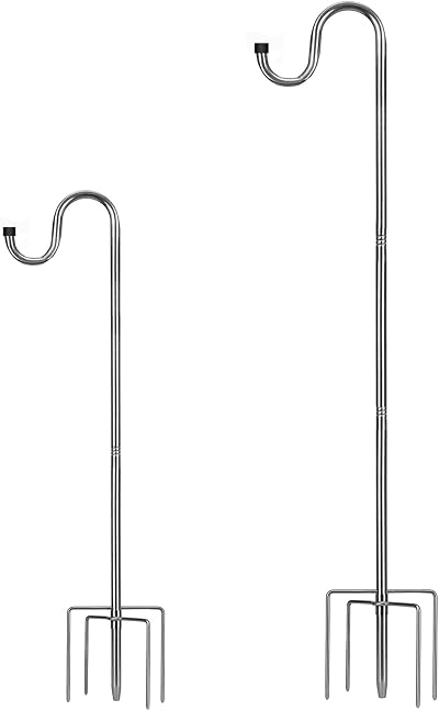 HOME RIGHT Adjustable Bird Feeder Pole 195cm Heavy Duty Metal Hook