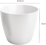B2C Flower Pots 9.5 cm Green Matt Plastic Plant Pot with Saucer view 2