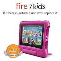 Fire 7 Kids tablet, 7” Display, ages 3-7, 16 GB, (2019 release), Pink Kid-Proof Case