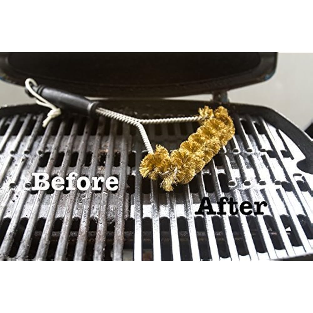 BBQ Grill Brushes Cleaning Brass 12 Inch Made Two Levels Bristles
