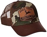 John Deere Men's Camo and Mesh Suede Patch, Brown, One Size