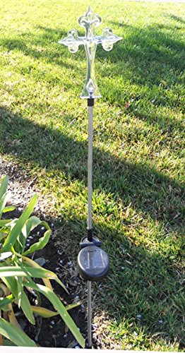 GSL SS-GSL-E2187 Cross Solar Light Landscape Garden Stake