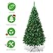 Goplus 6ft Artificial Christmas Tree with Solid Metal Stand for Holiday Indoor and Outdoor Decoration, Green