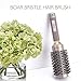 Baasha 2 Inch Medium Round Boar Bristle Ceramic Barrel Hair Brush for Women - Ideal for Blow Drying and Flipping Medium Length Hair