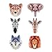 Wild Animal Magnets for Refrigerator Fridge Set Funny Decoration Kitchen Office Whiteboards etc for Kids Toddlers and Adult(African animals)