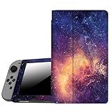 Fintie Protective Case for Nintendo Switch - Premium PU Leather Slim Fit Play Stand Cover for Nintendo Switch 2017, Galaxy