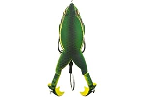 LUNKERHUNT - Frog Bait for Bass Fishing | Soft Hollow Body Weedless Frog for Bass Fishing and Trout | Weedless Realistic Bait Frog Lure, Freshwater with Sharp Hooks Lures and Double Propellers Feet