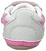 Robeez Girls' Low Top Sneaker-Mini Shoez Crib Shoe, Tori Tenny White/Pink, 9-12 Months M US Infant