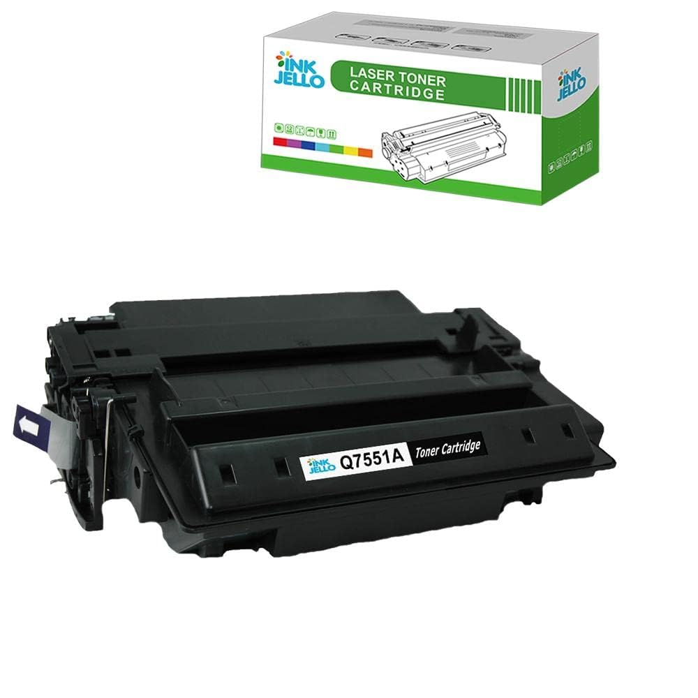 InkJello Toner Cartridge For Printer, Compatibile with HP Laserjet P3005 P3005n P3005x P3005d M3027 M3035 P3005dn Q7551A (Black, 1-Pack)