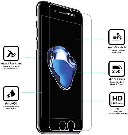 60% OFF NOW! Premium Pro+ Tempered Glass Screen Protector, 3D Touch Compaitable, Forecast Imports for Apple iPhone 7, 6s and 6