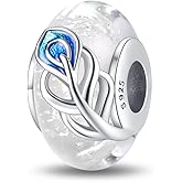 Pandach Murano Glass 925 Sterling Silver Charms for Bracelets Colour Changing Beads for Women Jewelry Gifts