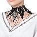 FASHEWELRY Choker Black Lace Necklace Gothic Tattoo Tassel Pendant Vintage Punk Style Wedding Accessories for Halloween and Christmas Parties Dress Up & Pretend Play