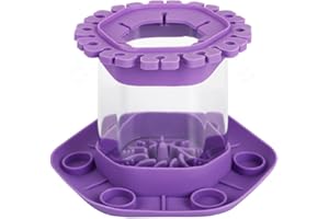 FDKJEJC Paint Brush Cleaner Rinse Cup (All-in-One), Brush Rinser for Painting, Oil Paint Brush Cleaner, Paint Water Dispenser, Paint Brush Holder for Fine Art, Studio, Classroom Both Painting (Blue) (Purple)